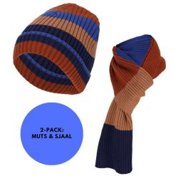 Czapka i szalik chłopięcy – Multi Blue – Fashion – Jeden rozmiar. Niebieskie szaliki dziecięce HEAT KEEPER, z wiskozy, bez ramiączek. Za 185.79 zł.