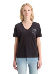 Scotch & Soda Koszulka w kolorze czarnym rozmiar: XL. Czarne bluzki damskie Scotch & Soda, xl, bez wzorów, z bawełny, bez kołnierzyka, bez ramiączek. Za 70.41 zł.