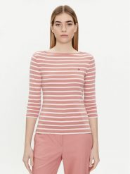 Tommy Hilfiger Bluzka New Cody WW0WW40589 Różowy Slim Fit. Czerwone bluzki damskie Tommy Hilfiger, xxs, bez wzorów, z bawełny, bez ramiączek. Za 199.99 zł.