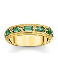 Thomas Sabo Pozłacany pierścionek z kryształami rozmiar: 60. Żółte pierścionki damskie thomas sabo, z kryształem, pozłacane. Za 654.95 zł.