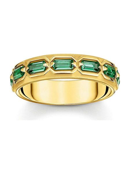 Thomas Sabo Pozłacany pierścionek z kryształami rozmiar: 60. Żółte pierścionki damskie thomas sabo, z kryształem, pozłacane. Za 654.95 zł.