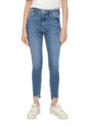S.Oliver Dżinsy - Slim fit - w kolorze niebieskim rozmiar: 34. Niebieskie jeansy damskie S.Oliver, z podwyższonym stanem. Za 83.42 zł.