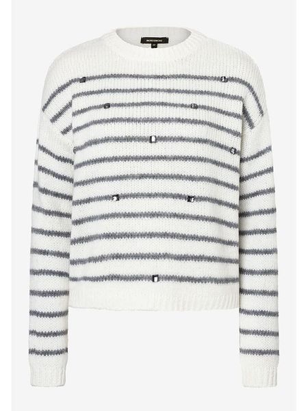 More & More Sweter w kolorze białym rozmiar: 42. Białe swetry klasyczne damskie MORE & MORE, z wełny, bez kołnierzyka. Za 108.74 zł.