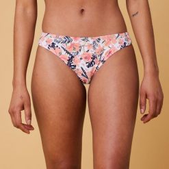Dół kostiumu kąpielowego surfingowego damski Roxy Kwiaty. Białe bikini damskie Roxy, bez wzorów. W wyprzedaży za 119.99 zł.