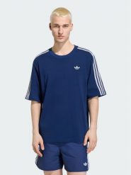 Adidas T-Shirt Adicolor 3-Stripes Oversized Tee KS7414 Granatowy Oversize. Niebieskie szorty sportowe męskie Adidas, m, bez wzorów, z bawełny, bez kołnierzyka. Za 148.99 zł.