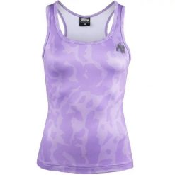 Indianapolis Top bez rękawów ilac. Fioletowe topy sportowe damskie GORILLA WEAR, l, bez wzorów, z poliesteru, bez ramiączek. Za 146.00 zł.