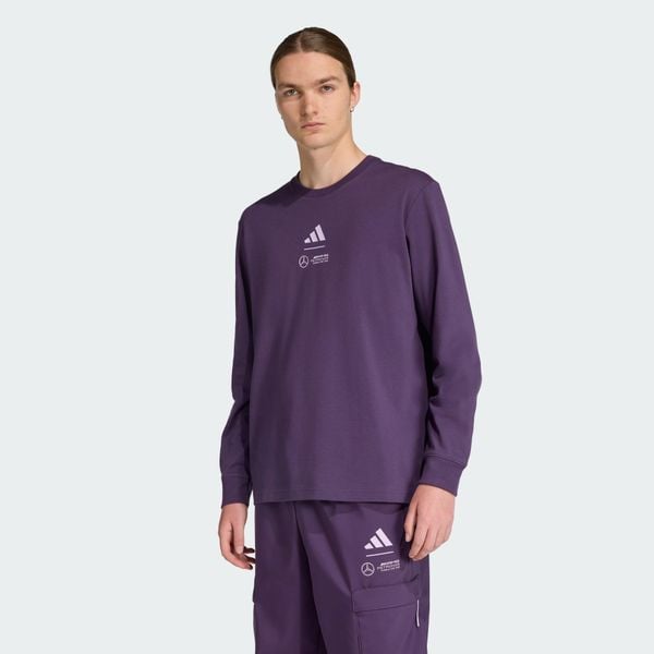 Koszulka z długim rękawem Mercedes - AMG Petronas Formula One Team Premium Woven. Fioletowe koszulki męskie z długim rękawem Adidas, l, z bawełny. Za 299.00 zł.