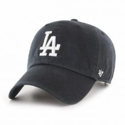 Czapka z daszkiem dla dorosłych 47 Brand MLB Los Angeles Dodgers 47 Clean Up Cap. Czarne czapki męskie 47 Brand, bez wzorów, z bawełny, sportowe. Za 99.99 zł.