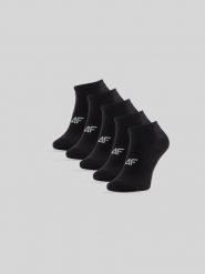 4F Skarpetki krótkie (5-pack) męskie - czarne 39-42. Czarne skarpetki męskie 4f, bez wzorów, z bawełny. Za 59.99 zł.