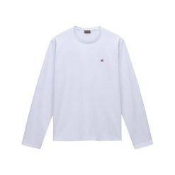 T-shirt Napapijri Salis Ls 1. Białe t-shirty męskie Napapijri, l, bez wzorów, z bawełny, bez kołnierzyka. Za 165.50 zł.