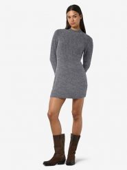 Noisy may Sukienka dzianinowa w kolorze szarym rozmiar: L. Szare sukienki damskie Noisy may, l, bez wzorów, z dzianiny, bez kołnierzyka, bez ramiączek, mini. Za 95.92 zł.