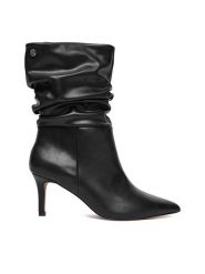 Nine West Botki CEO-SAMIRA-01 Czarny. Czarne botki damskie Nine West, z materiału, bez obcasa, na szpilce, bez zapięcia. Za 269.99 zł.