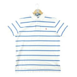Polo Ralph Lauren koszulka męska z krótkim rękawem. Białe koszulki polo męskie Ralph Lauren, na lato, l, bez wzorów, z materiału, bez ramiączek. Za 127.76 zł.