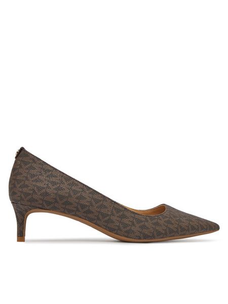 MICHAEL Michael Kors Czółenka Alina Flex Kitten Pump 40R3ALMP1B Brązowy. Brązowe czółenka damskie MICHAEL Michael Kors, bez wzorów, ze skóry, bez obcasa. Za 429.99 zł.