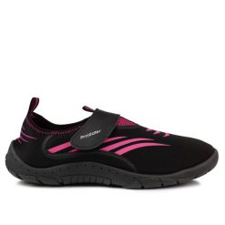Buty damskie sportowe do wody na plażę jeżowce PROWATER. Czarne buty sportowe na co dzień damskie ProWater, bez wzorów, z materiału, do pływania. Za 49.00 zł.