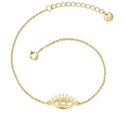 Glanzstücke München Bransoletka Wszechwidzace oko z Srebro wysokiej próby w Żółte złoto Bransoletki 1 ct Damski. Żółte bransoletki damskie Glanzstücke München, pozłacane. Za 199.99 zł.