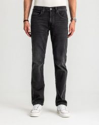 Męskie Spodnie Jeansowe MUSTANG Tramper Straight Denim Black 1016083 4000 803. Czarne spodnie materiałowe męskie Mustang, bez wzorów, z denimu. Za 199.99 zł.