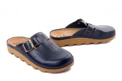 Befado Dr Orto 179D 013 granatowy, klapki damskie. Niebieskie klapki damskie Befado Dr Orto, bez wzorów, ze skóry, bez obcasa. Za 134.90 zł.