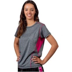 Damska koszulka z krótkim rękawem Metal Boxe technic. Szare bluzki damskie METAL BOXE, bez wzorów, sportowe, bez kołnierzyka, bez ramiączek. Za 145.50 zł.