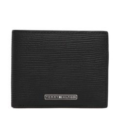Portfel Tommy Hilfiger. Czarne portfele męskie Tommy Hilfiger, bez wzorów. Za 249.99 zł.