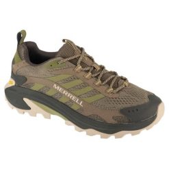 Buty Merrell Moab Speed 2 J037527 zielono-beżowe zielone. Zielone buty trekkingowe męskie z gumy, bez zapięcia. Za 744.00 zł.