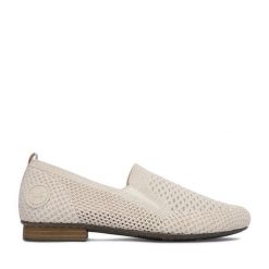 Półbuty Rieker. Brązowe półbuty damskie Rieker, bez wzorów, bez obcasa, na płaskiej podeszwie. Za 319.99 zł.