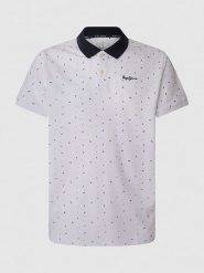 Pepe Jeans Koszulka polo w kolorze białym rozmiar: M. Białe koszulki polo męskie Pepe Jeans, m, bez wzorów, z bawełny, bez ramiączek. Za 155.45 zł.