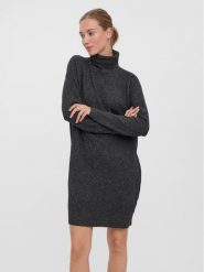 Vero Moda Sukienka dzianinowa 10199744 Czarny Regular Fit. Czarne sukienki damskie Vero Moda, xl, bez wzorów, z dzianiny, bez kołnierzyka, bez ramiączek. Za 179.99 zł.