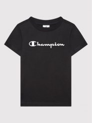 Champion T-Shirt Contrast Script Logo 404541 Czarny Regular Fit. Czarne t-shirty chłopięce CHAMPION, bez wzorów, z bawełny, bez ramiączek. Za 89.99 zł.
