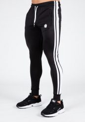 Riverside Track Spodnie - Czarny. Czarne spodnie sportowe męskie GORILLA WEAR, z elastanu. Za 232.00 zł.