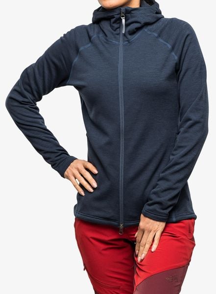 Bluza z kapturem damska Houdini Outright Houdi. Niebieskie bluzy z kapturem damskie Houdini, m, z materiału. Za 785.39 zł.