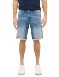 Męskie szorty Mustang Style Chicago Shorts Z Denim Blue 1016349 5000 583. Niebieskie szorty męskie Mustang, z denimu, bez kołnierzyka. Za 159.99 zł.