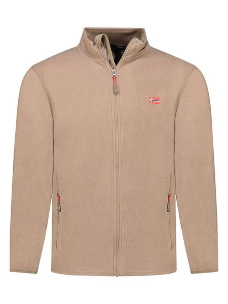 Geographical Norway Kurtka polarowa "Ulysse" w kolorze szarobrązowym rozmiar: L. Brązowe kurtki męskie Geographical Norway, l, bez wzorów, z materiału, bez kaptura. Za 87.40 zł.