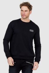 VALENTINO GARAVANI Czarna bluza męska z logo vltn. Czarne bluzy bez kaptura męskie Valentino Garavani, l, prążkowane. W wyprzedaży za 1,499.99 zł.