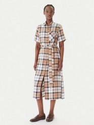 Barbour Sukienka koszulowa Fern LDR0988BR37 Beżowy Slim Fit. Brązowe sukienki damskie Barbour, bez wzorów, z lyocellu, bez kołnierzyka, bez ramiączek, koszulowe. Za 589.99 zł.