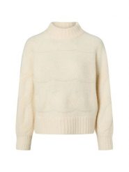 Opus sweter z dzianiny z wełną i alpaką - Portree Kobiety beżowy, 36. Brązowe swetry klasyczne damskie Opus, z dzianiny, bez kołnierzyka. Za 329.95 zł.