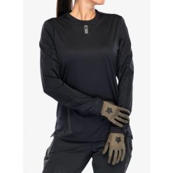 Bluza rowerowa damska Fox Defend LS Jersey. Czarne bluzy bez kaptura damskie FOX, z jersey. Za 313.49 zł.