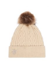 Liu Jo Czapka 2F6008 MA33S Kremowy. Białe czapki zimowe damskie Liu Jo. Za 249.99 zł.
