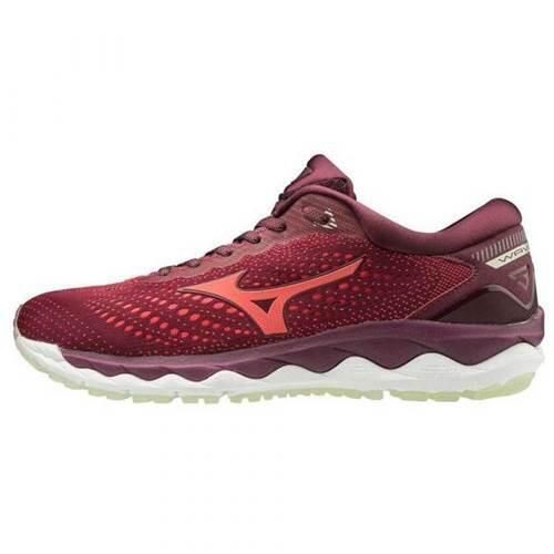Buty do biegania damskie Mizuno Wave Sky 3 bordowe. Czerwone obuwie do biegania damskie Mizuno, mizuno wave. Za 725.20 zł.