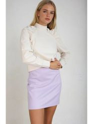 Monki Spódnica w kolorze lawendowym rozmiar: 32. Różowe spódniczki damskie Monki, bez wzorów, mini. Za 39.99 zł.