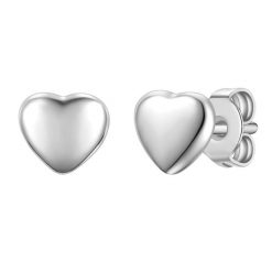Lulu & Jane Kolczyki wkretki Serce z mosiadzu w srebrze 1 ct Damski. Szare kolczyki damskie Lulu & Jane, srebrne, na sztyftcie. Za 129.99 zł.