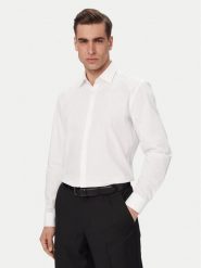 HUGO Koszula Koey 50561154 Biały Slim Fit. Białe koszule męskie Hugo, m, bez wzorów, z bawełny, bez kołnierzyka, bez ramiączek. Za 349.99 zł.