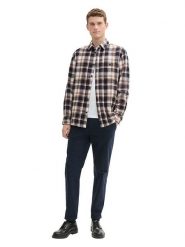 Tom Tailor Koszula - Regular fit - w kolorze czarno-jasnobrązowym rozmiar: M. Brązowe koszule męskie Tom Tailor, m, bez wzorów, z bawełny, bez kołnierzyka, bez ramiączek. Za 92.21 zł.