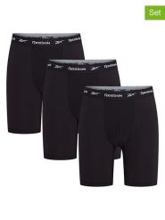 Reebok Bokserki (3 pary) "Hogan" w kolorze czarnym rozmiar: M. Czarne bokserki męskie Reebok, bez wzorów. Za 56.99 zł.
