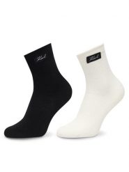 KARL LAGERFELD Skarpety długie B1W47036 Czarny. Czarne skarpetki damskie Karl Lagerfeld, bez wzorów, z bawełny. Za 169.99 zł.