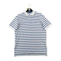 Second life - Koszulka polo męska Poney brodé 100% coton Blanc - Stan dobry. Białe koszulki polo męskie Ralph Lauren, m, bez wzorów, z bawełny, bez ramiączek. Za 143.46 zł.