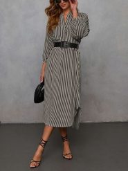 LA Angels Sukienka w kolorze czarno-beżowym rozmiar: M. Brązowe sukienki damskie LA Angels, m, bez wzorów, bez kołnierzyka, bez ramiączek, midi. Za 208.83 zł.