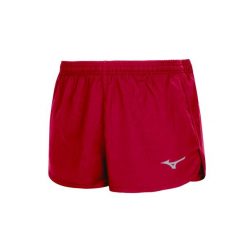 Szorty Mizuno. Czerwone spodenki sportowe damskie Mizuno, bez wzorów, z materiału, eleganckie. Za 213.00 zł.