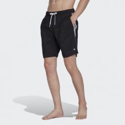 3-Stripes CLX Swim Shorts. Białe szorty męskie Adidas, bez wzorów, z materiału. Za 142.00 zł.