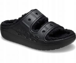 Klapki Dla Dorosłych Crocs Baya Cozzy Sandal. Brązowe klapki damskie Crocs, bez wzorów, z materiału, bez obcasa. Za 149.99 zł.
